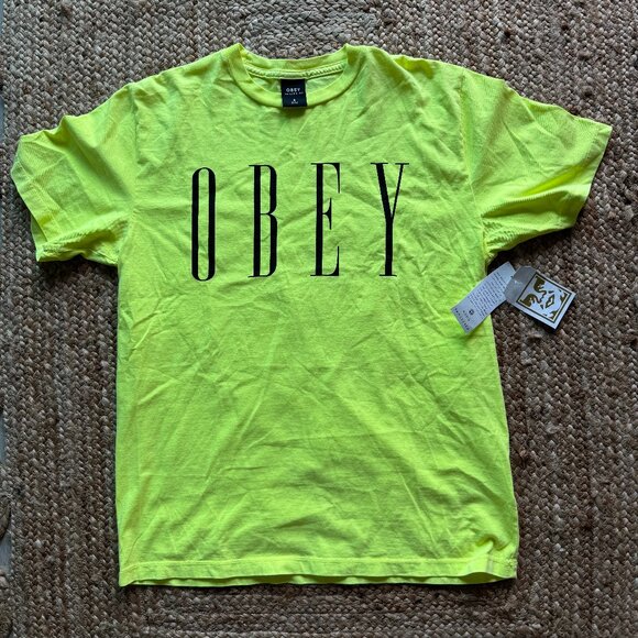 Obey Other - ✨ OBEY Men’s Neon Yellow Graphic T-Shirt - Size S - New with Tags ✨